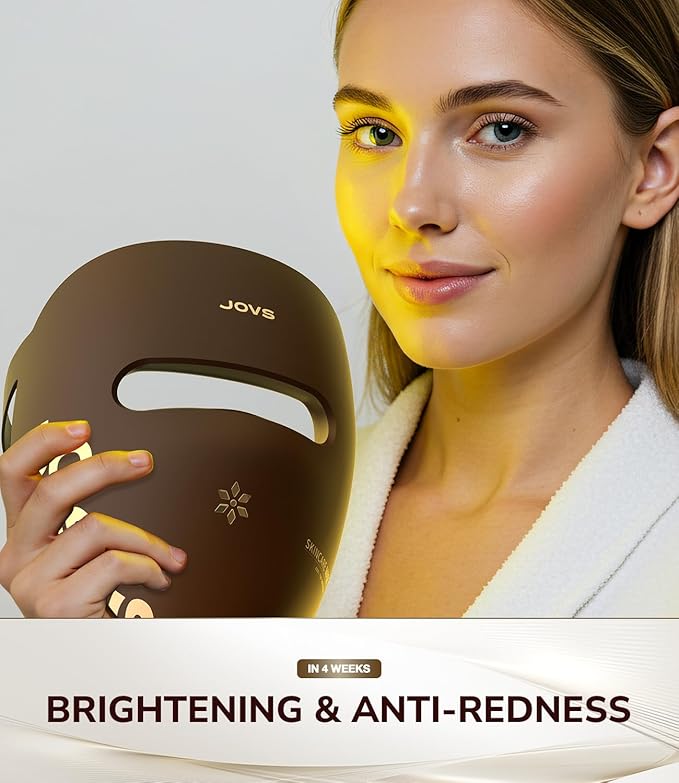 JOVS Red Light Therapy Mask for Face, LED Face Mask Light Therapy with Near-Infrared Red Light, 4 Modes and Portable Skin Care Tools for Home Use