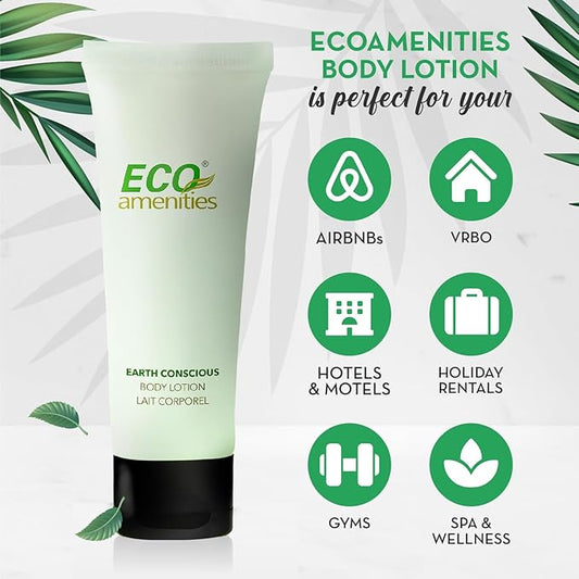 Eco Amenities Travel Size Lotion Bulk - 200 Pack, 30ml (1 fl oz) Tubes - Delight Guests with Refreshing Mini Hand Lotion Travel Size Toiletries - Individually Packed for AirBnBs, Hotels, Gyms, Spas