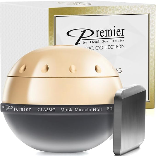 Premier Dead Sea Classic original Miracle Noir Mask, Age defying, detoxifying, hydrating, nourishing, exfoliating, anti oxidant All in one best mask 2.4 Fl oz.