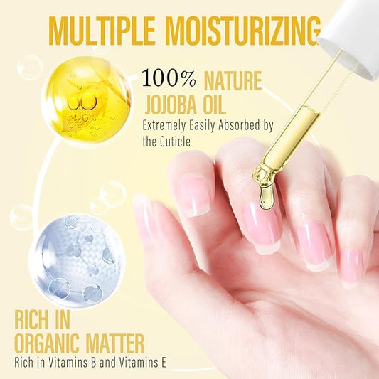 CHUCHU Organic Cuticle Oil for Nails: Pineapple Jojoba Nail Oil with Vitamin B & E - Moisturizes Repairs and Promotes Nail Growth - Prevents Dryness Hangnails and Chapped Skin 15ML