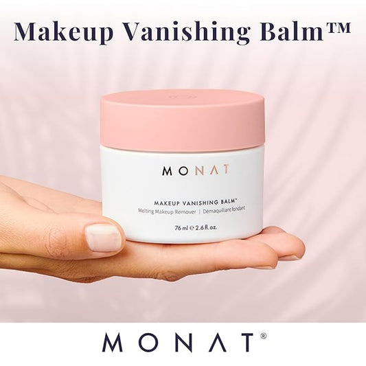MONAT Makeup Vanishing Balm – Cleansing Balm Makeup Remover – Lightweight Face Cleanser Balm – Makeup cleansing Balm for Residue Free Soft and Smooth Skin – Safe to Use Balm for Delicate Skin