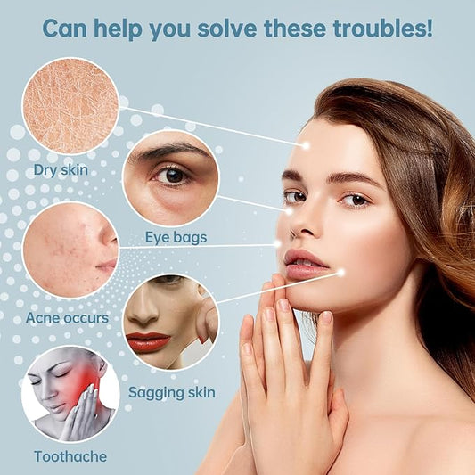 Ice Roller for Face and Eye,Ice Cube Roller Massager for Skin Women Care Tools, Naturally Conditioning De-Puff Eye Bags, Reduce Migraine Pain, Reusable Massage Silicone Ice Mold (Blue)