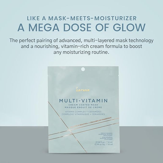 Karuna - MULTI-VITAMIN Face Masks Skincare Must-Have, Cream-Coated Vitamin-Rich Facial Masks, 1 Collagen Mask Pack