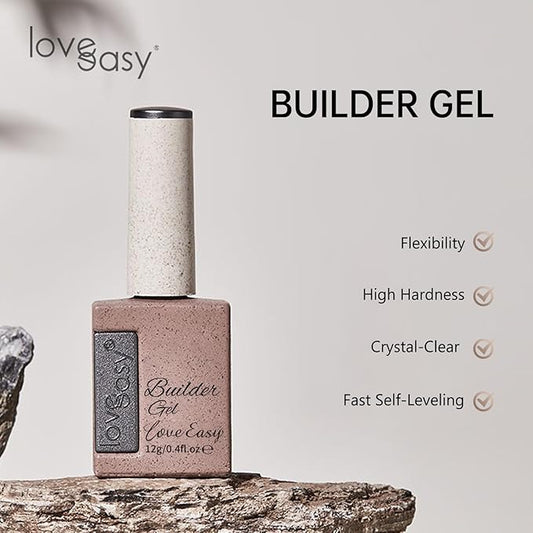 Salon-Level Builder Gel for Nails - Thickness Nail Strengthener & Extender | 28-Day Chip Resistance Hypoallergenic & Odorless