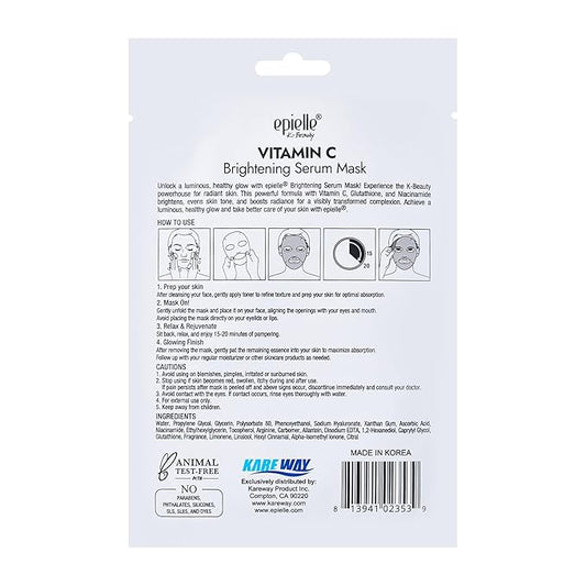 Epielle Vitamin C Serum Sheet Masks (5pk) | Korean Skincare | Facial Sheet Mask | Kbeauty, Mother's Day Gifts