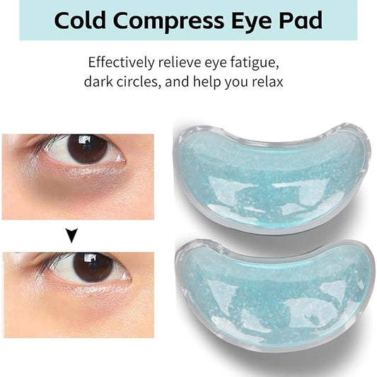 Under Eye Gold Gel Pads,Cooling Gel Eye Reusable Cold Eye for Puffy Eyes, Gel Ice Pack Cooling Eye Pads and Under Eye Patches for Redness and Eye Relax