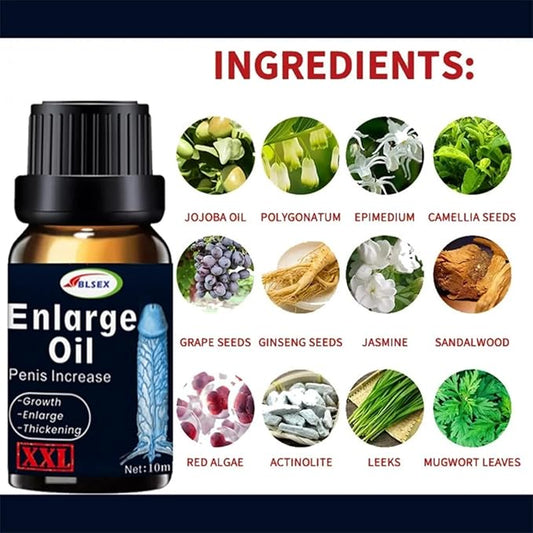 Massage Oil Enlargement, Enlarge BLSEX for Men 10ml (F383-XXL Oil)