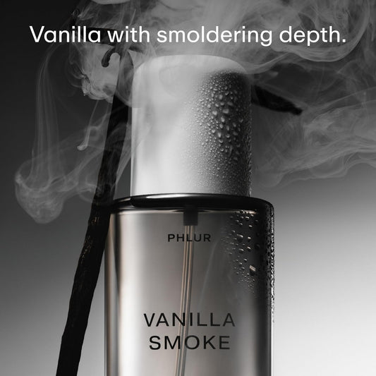 PHLUR Vanilla Smoke Body Mist - Hair and Body Fragrance Mist - Cashmere Vanilla Body Spray with Pink Pepper, Bergamot, Tonka Bean & Incense (8 Fl Oz)