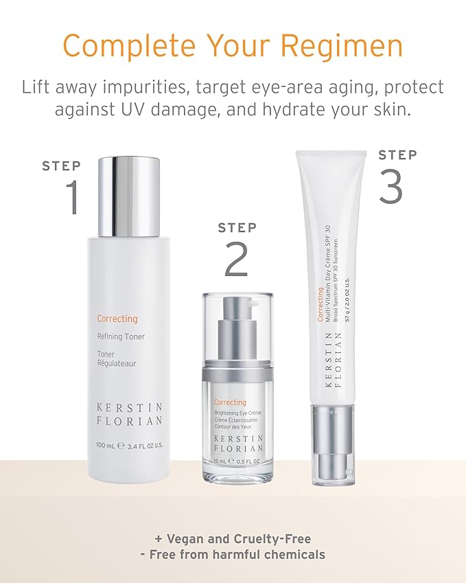 Kerstin Florian Brightening Eye Creme | Anti Aging Under Eye Cream | Effective Ingredients to Reduce Dark Circles, Puffiness, Fine Lines & Wrinkles (.5 fl oz)