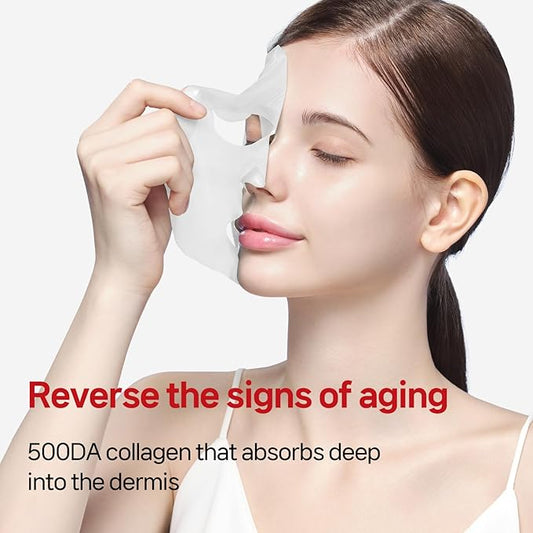 REALCOLLAGEN Hydrolyzed Collagen Face Masks, Lifting and Pore Minimizing, 23g each, Value Pack of 8