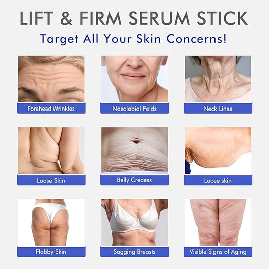 2025 Advanced Retinol Firming Serum Stick, Retinol Face Stick, 3-in-1 Smooth,Tighten and Firm Face,Neck & Jawline, Reduces Wrinkles,Nourishing Anti Aging Repair Cream for All Skin Types 2.02 OZ