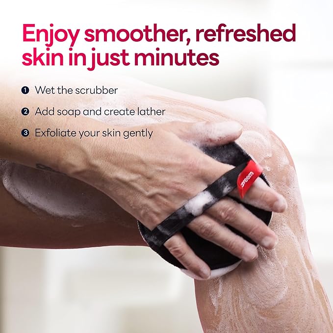 Exfoliating Body Scrubber, Bath and Body Scrub Buffer, Body Exfoliator for Remove Dead Skin, Gentle and Rough Lightweight Sponge for Shower (2 Pack)
