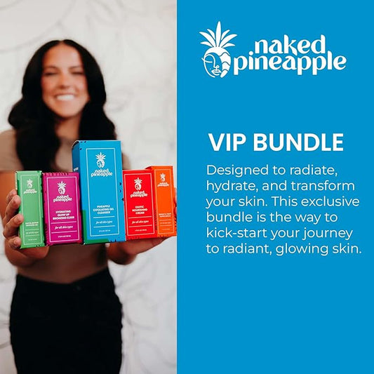 VIP Bundle - Gel Cleanser, Super Serum Facial Repair, Nourishing Cream, and Bronzing Elixir - Your Glow-Up Essentials