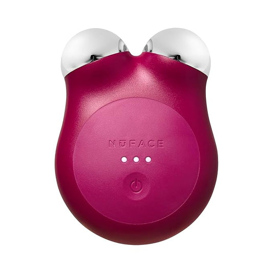 NuFACE MINI+ Microcurrent Facial Device Kit - Limited Edition FDA Cleared Face Massager Device + Microcurrent Gel Activator & Applicator Brush - Velvet Rose