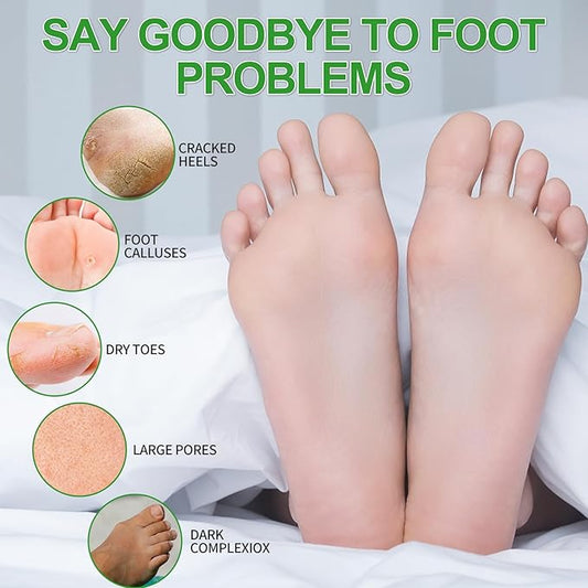 Pedicure Kit Foot Soak Set: Bubble Salt, Sugar Scrub, Massage Mask, Massage Lotion in a Box, 4 Step Foot Spa Kit for Dry Feet, Calluses and Tired Feet(3 Set Olive)