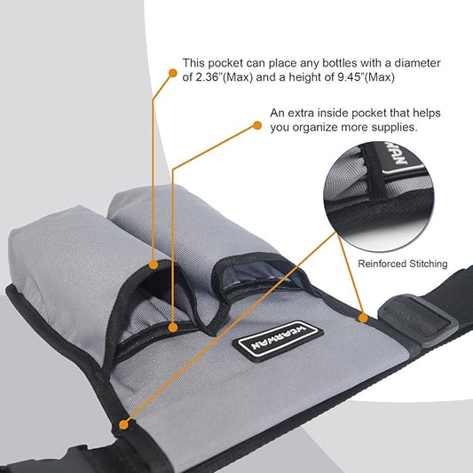 Massage Oil Holster, Adjustable and Durable Massage Holster, Bag only, Bottle not Included