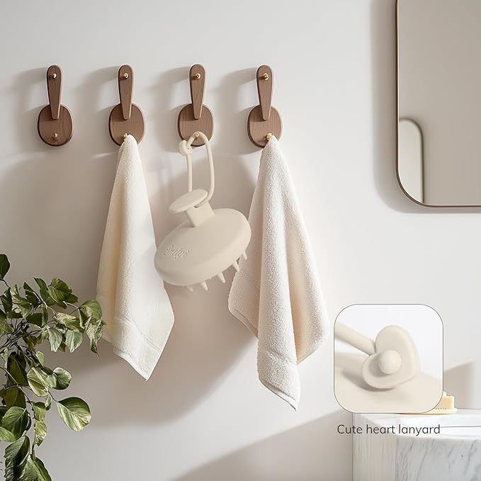 Sndyi Silicone Scalp Massager Shampoo Brush, Hair Scrubber with Soft Silicone Bristles, Scalp Scrubber/Exfoliator for Dandruff Removal, Wet Dry Scalp Brush for Hair Growth & Scalp Care, Oatmeal