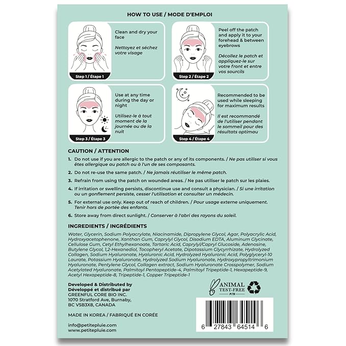 Advanced Forehead Wrinkle Patches Overnight - Anti Wrinkle Patches with Collagen, Peptides, Vitamin E - Strong Adhesion with Full Coverage for Forehead Wrinkles & 11 Lines, Made in Korea, 10 Count