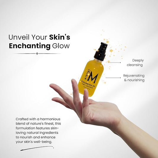 Face Cleansing Oil, Natural All Purify and Rejuvenate Face Cleanser Oil, Made with Organic Ingredients for Daily Face Wash, Skincare Oil for All Skin Types (2 fl. oz. / 59 ml)