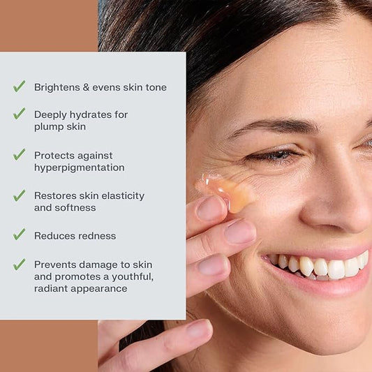 The Earthling Co. Antioxidant Serum for Daily Use - Brightens, Evens Skin Tone and Reduces Dark Spots with Vitamin C and Hyaluronic Acid - Gentle Hydrating Serum for Sensitive Skin, 1.0 fl oz