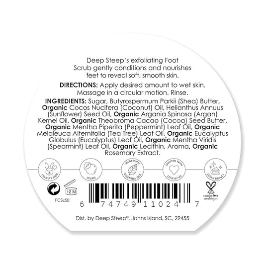 Deep Steep Natural Candy Mint Therapeutic Foot Scrub - 8 Ounce