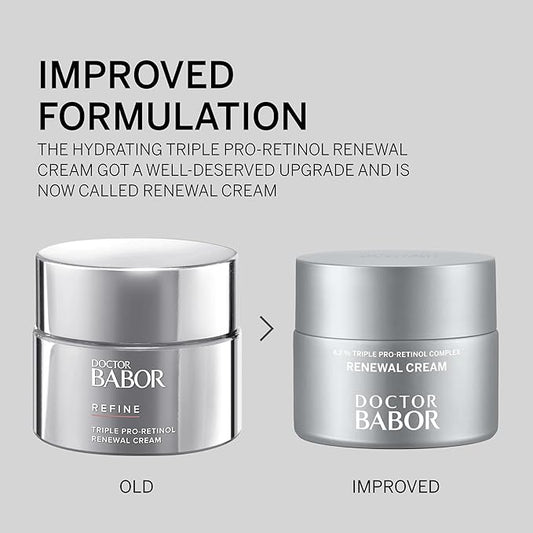 BABOR DOCTOR Renewal Cream | Regenerating anti-aging and anti-pigmentation face cream with pro-retinol complex | For radiant, rejuvenated skin | Refines the complexion | Vegan | 50ml