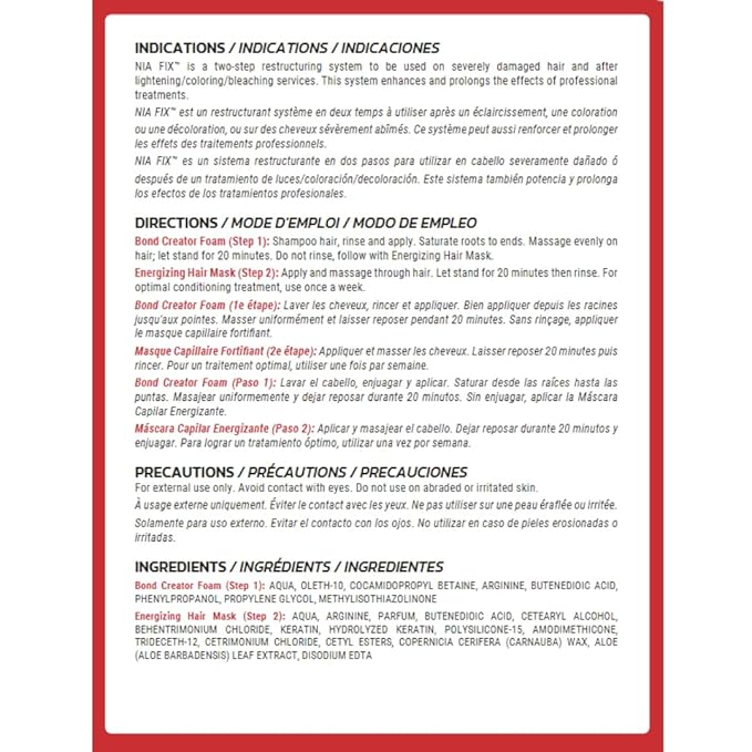 DS Labs Nia Fix Bond Repair Treatment - Repairs Dry, Damaged Hair, Split Ends, Reverse Damage from Bleach, Color, Chemical Services and Heat