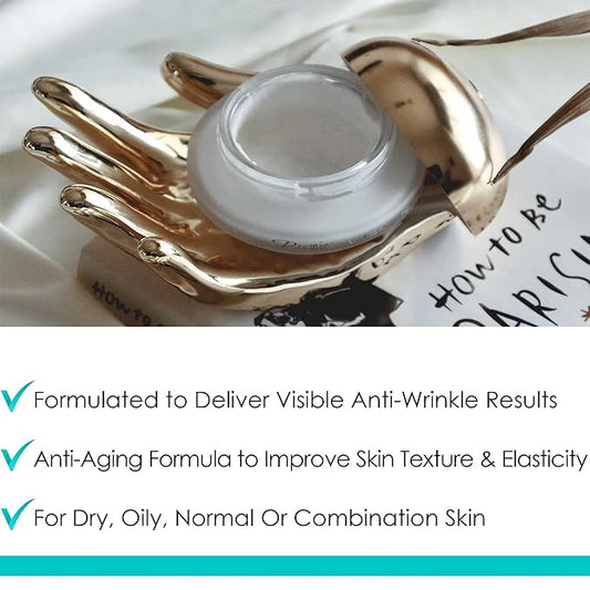 Premier Dead Sea Classic Night Cream, Age defying, nourishing, Moisturized skin with vitamins E and A 2.4fl.oz