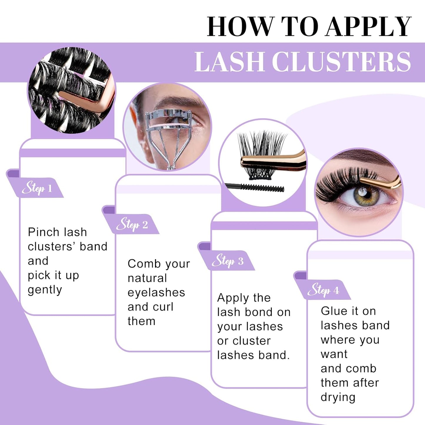 Lash Clusters 208 PCS Cluster Lashes Individual Lashes B06 Eyelash Extensions 10-18mm DIY Lash Extensions D Curl Volume Wispy Soft Comfortable Band False Lashes (D-10-18MIX,B06)