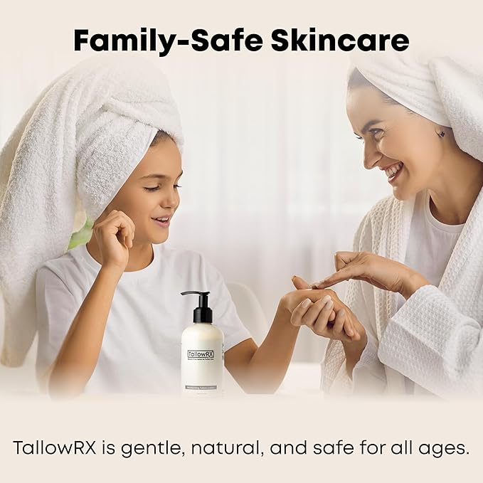 Tallow Body Lotion – 100% Grass-Fed Beef Tallow for Skin – Pure & Organic Moisturizer with Jojoba Oil & Vitamin E – Deep Hydration & Nourishment for Dry Skin (8 oz, Lemongrass)