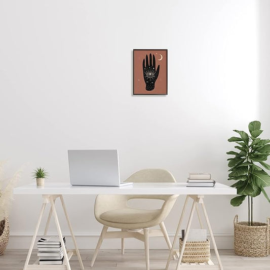 Stupell Industries Celestial Bohemian Chic Hand With Enlightened Eye Tattoo, Design by Nina Blue