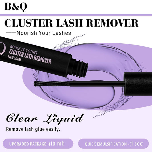 B&Qaugen B&Q Lash Remover for Lash Clusters 10 ML Lash Cluster Remover Cluster Lash Remover Cluster Lash Bond Remover Lash Adhesive Remover Lash Glue Remover Lash Bond and Seal Remover(Remover-10ML)