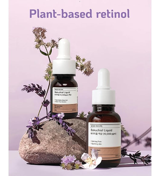 Korean Bakuchiol Concentrate Mix 2 Drops In Any Step of Your Skin Care Routine Retinol Alternative Non GMO Vegan Certificate Safe Natural Botanical Antioxidant Cold Pressed 10000ppm 30ml