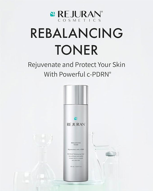 REJURAN® Rebalancing Toner, c-PDRN® - Hydrating and Soothing Facial Toner for Improving Skin Texture and Strengthening Skin Barrier, Clinically Developed Korean Skin Care (4.05 fl oz)