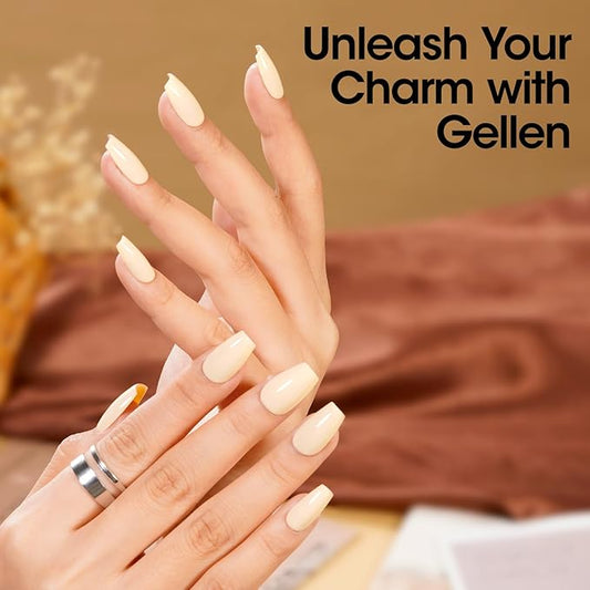 Gellen Nude Gel Nail Polish 18 ML Nude Neutral Gel Polish Beige Skin Tones Soak off UV LED Nail Lamp Nail Polish for Nail Art French Manicure Home Salon DIY Gift, 0.61 Fl Oz