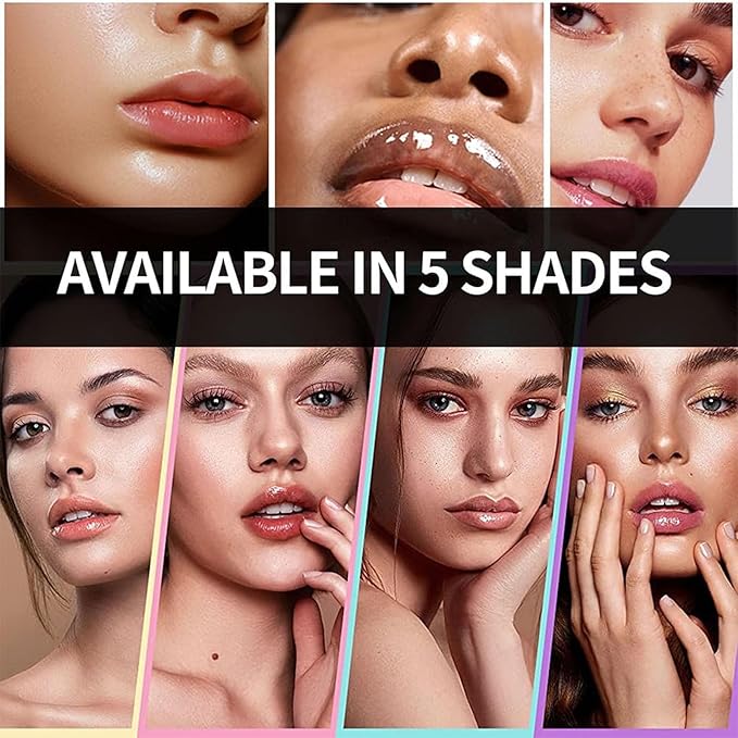 Hydrating Lip Glow Oil, Lip Oil Gloss Transparent Toot Tinted Nourishing Long Lasting Repairing Lightening Lip Lines (BERRY) 0.2 OZ