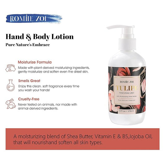 Daily Hand & Body Lotion with Moisturizing Shea Butter for All Skin Type- Tulipure - 236 ML / 8 FL OZ
