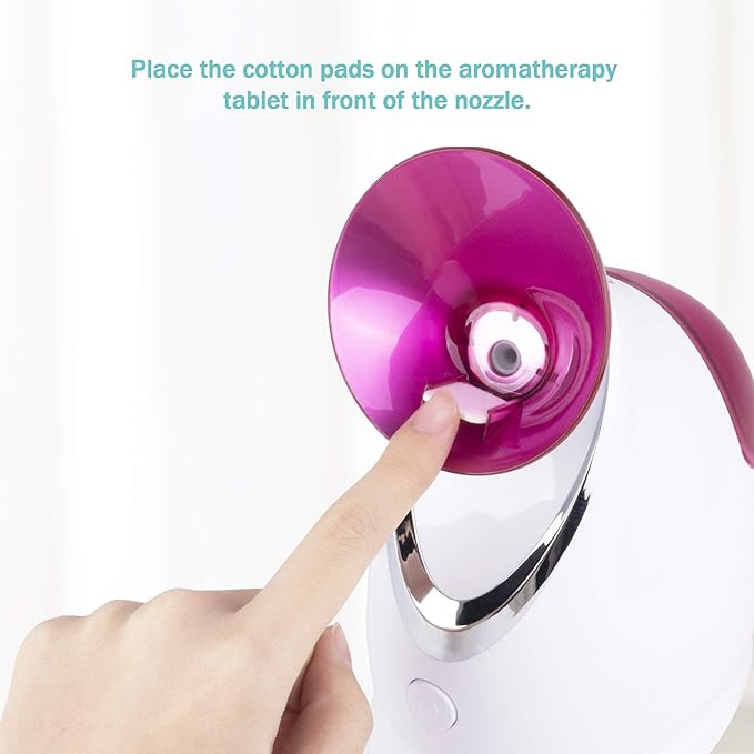 EZBASICS Facial Steamer Bundled with Aromatherapy Pads