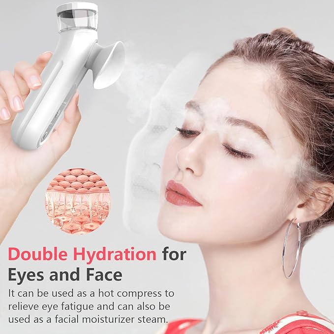 Eye Steamer for Dry Eye, Nano Eye Mist Steam Sprayer, Portable Eye Steam Sprayer, Heated Mist steam Therapy for Dry Eyes Relief, Moisturizing Eye Treatment, Mini Soothing Steamer for Eye Care(1 PCS)