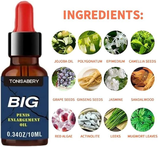 Massage Oil Enlargement Oil Increase Enlarge Gel Thicker Longer Stronger Large Size Enlarger Cream BLSEX for Men (F230-BIG)