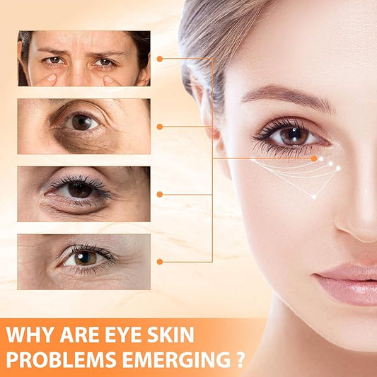 Revive Glow Vitamin C Eye Balm, Hydrating Eye Cream,Improve Dark Circles,Brightens Skin Tone,Reduces Puffiness(2PCS)