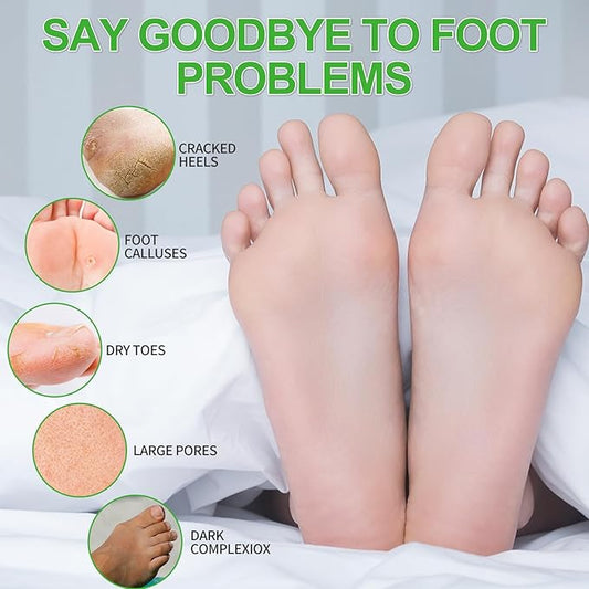 Pedicure Kit Foot Soak Set: Bubble Salt, Sugar Scrub, Massage Mask, Massage Lotion in a Box, 4 Step Foot Spa Kit for Dry Feet, Calluses and Tired Feet(3 Set Peppermint)