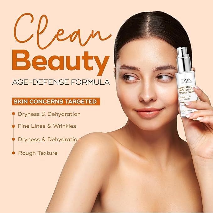Vitamin C Serum + Moisturizer Skin Care Set - Dermatologist Tested - with Collagen to Brighten & Even Skin Tone - Anti-Aging & Acne Scar Treatment - Korean Skin Care - Clean Beauty, Cruelty-Free