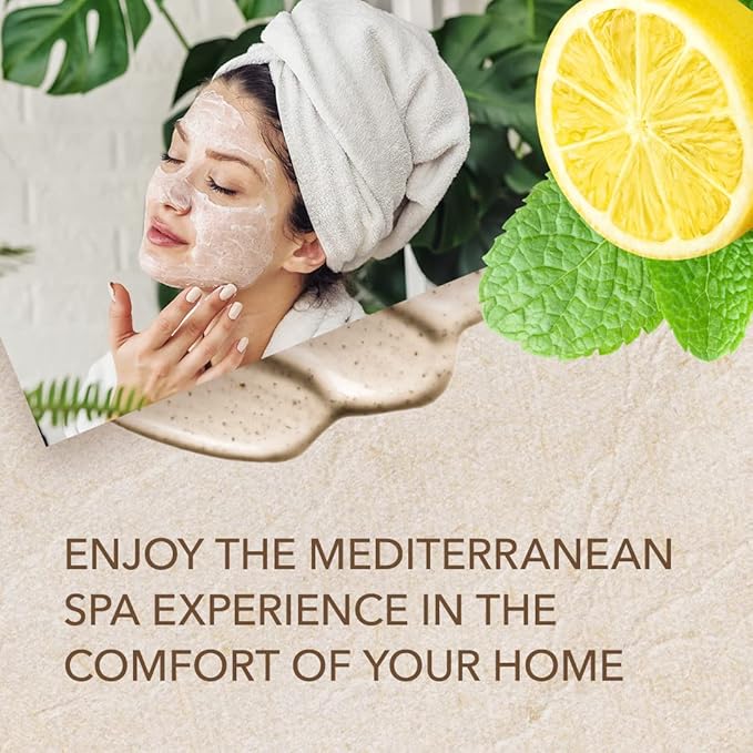 O Naturals Exfoliating Lemon Oil Dead Sea Salt Deep-Cleansing Face & Body Scrub. Anti-Cellulite Tones Helps Oily Skin, Acne, Ingrown Hairs & Dead Skin Remover. Essential Oils, Sweet Almond 18oz