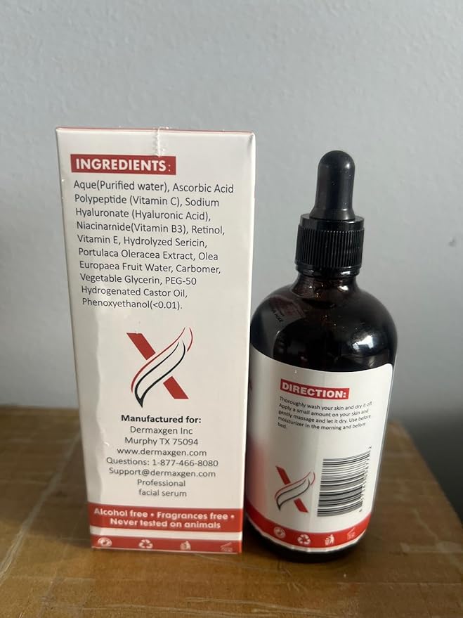 30% Vitamin C Face Serum with Hyaluronic Acid & Vitamin E – Natural Hydrating & Rejuvenating Serum for All Skin Types (4 FL OZ)