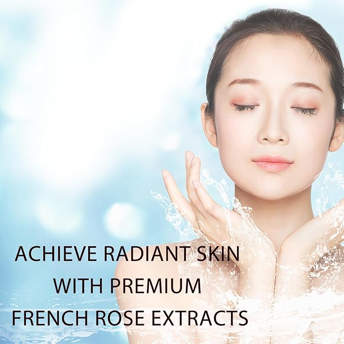 French Rose Essence Serum,Hydrating & Glowing Face Serum with Natural Rose Extracts, Anti-Aging, for All Skin Types - 3.4 Fl.oz