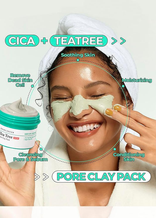 BRING GREEN Tea Tree Cica Pore Pack (Tea Tree Cica Pore Clay Pack)