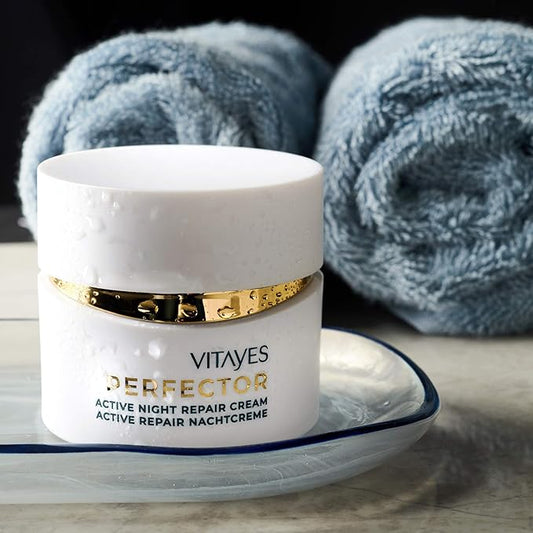 VITAYES Moisturizing Night Cream for Face with Vitamin C for Dark Spots, Fine Lines, Wrinkles, Even Tone and Acne Scar Removal, Hydrating & Brightening Skin for Women and Men