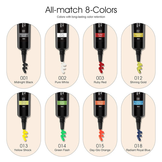 8 Colors Nail Stamping Polish Gels +5Pcs Stamp Print Templates+A set of Stamper with Scraper, Stamping Nail Polish Art Set Manicure Gift Collection