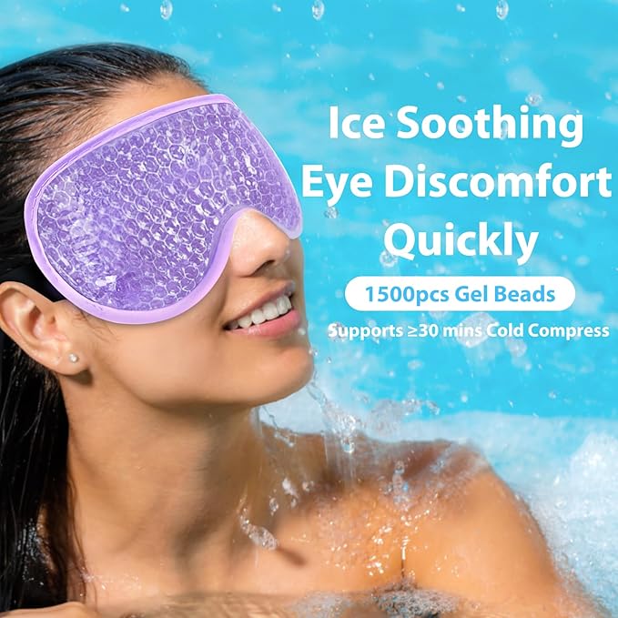 BeeVines Gel Eye Masks & Silk Sleep Mask